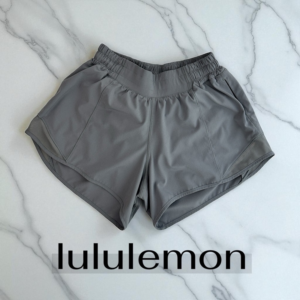 Lululemon Athletica Hotty hot high rise lined shorts Gray 4” length